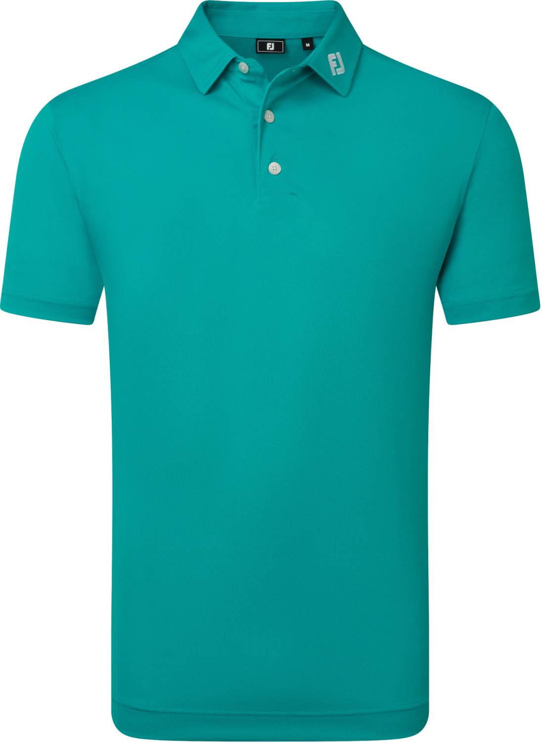Stretch Pique Solid Herre Poloshirt Tile Blue Str. L fra Footjoy