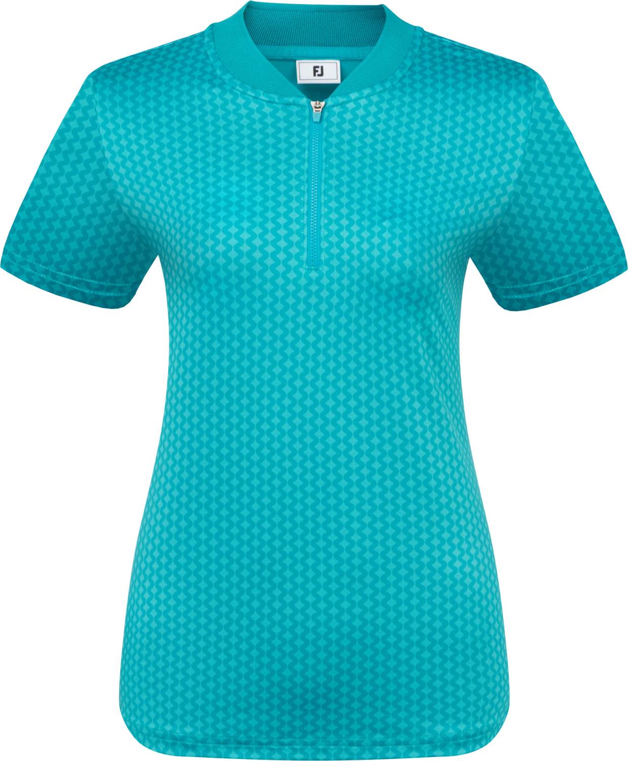 Zip Blade Polo Dame Poloshirt Navy Tonal Navy Marble Str. L fra Footjoy