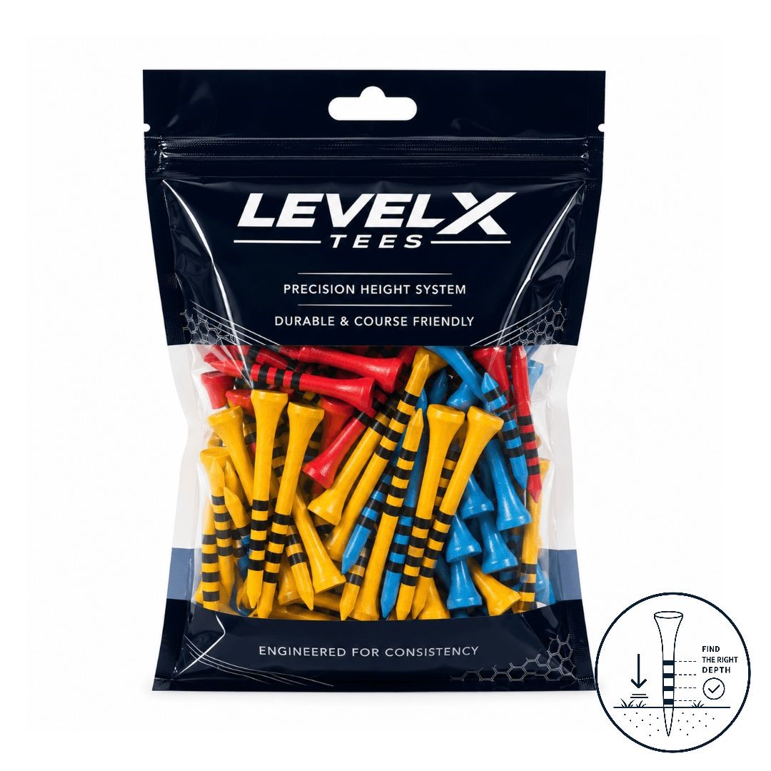Level X Bambus Træ Golftees Mix | 100 Stk. fra Lexton Links