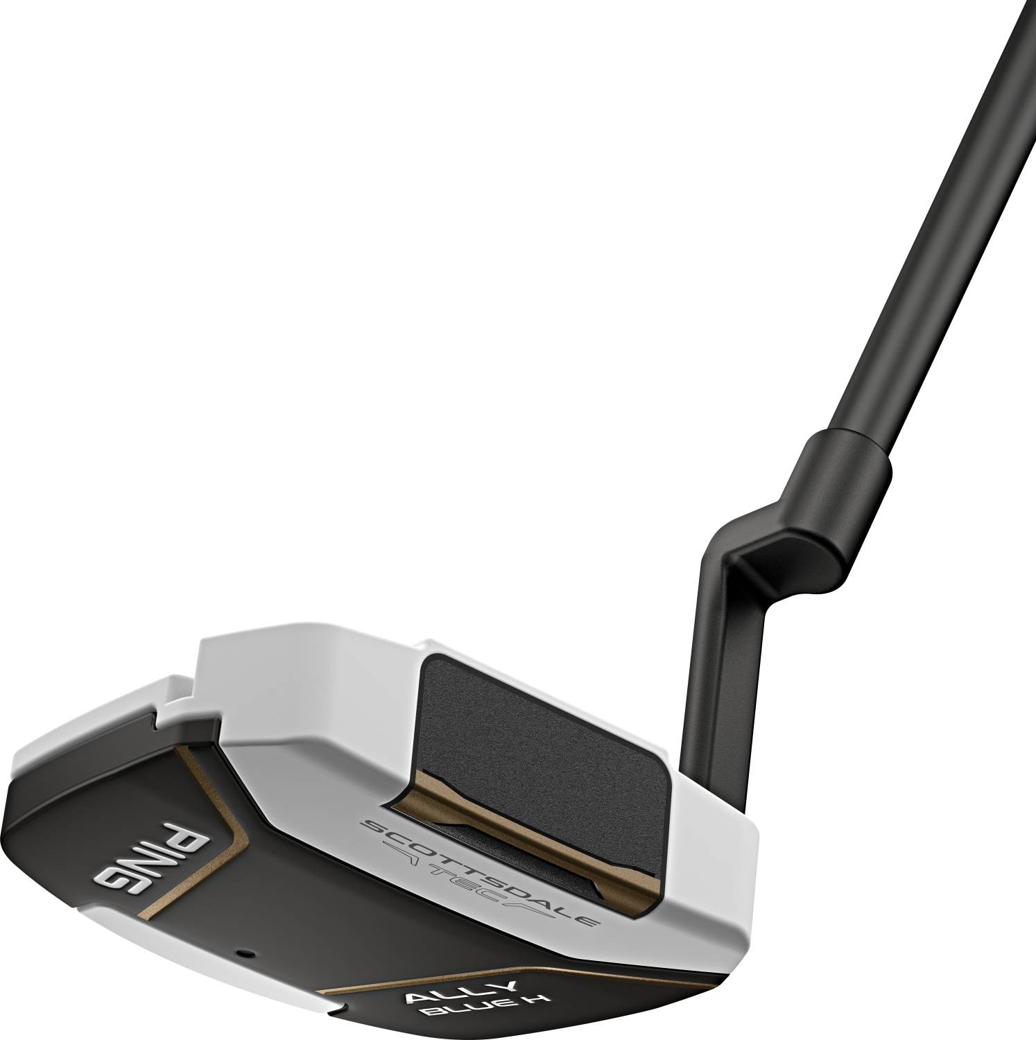 Scottsdale Tec Ally Blue H Plumber Neck Herre Putter White Højre Str. 36" Tour Pt (2026) 2.0 Hvid Sort fra Ping
