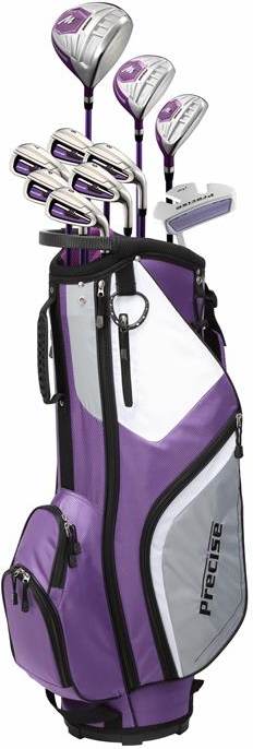M5 Dame Golfsæt   Purple   Venstre   Dr, Fw, Hy, 6 9, Pw, Sw, Putter     M5 Dame Grafit fra Precise