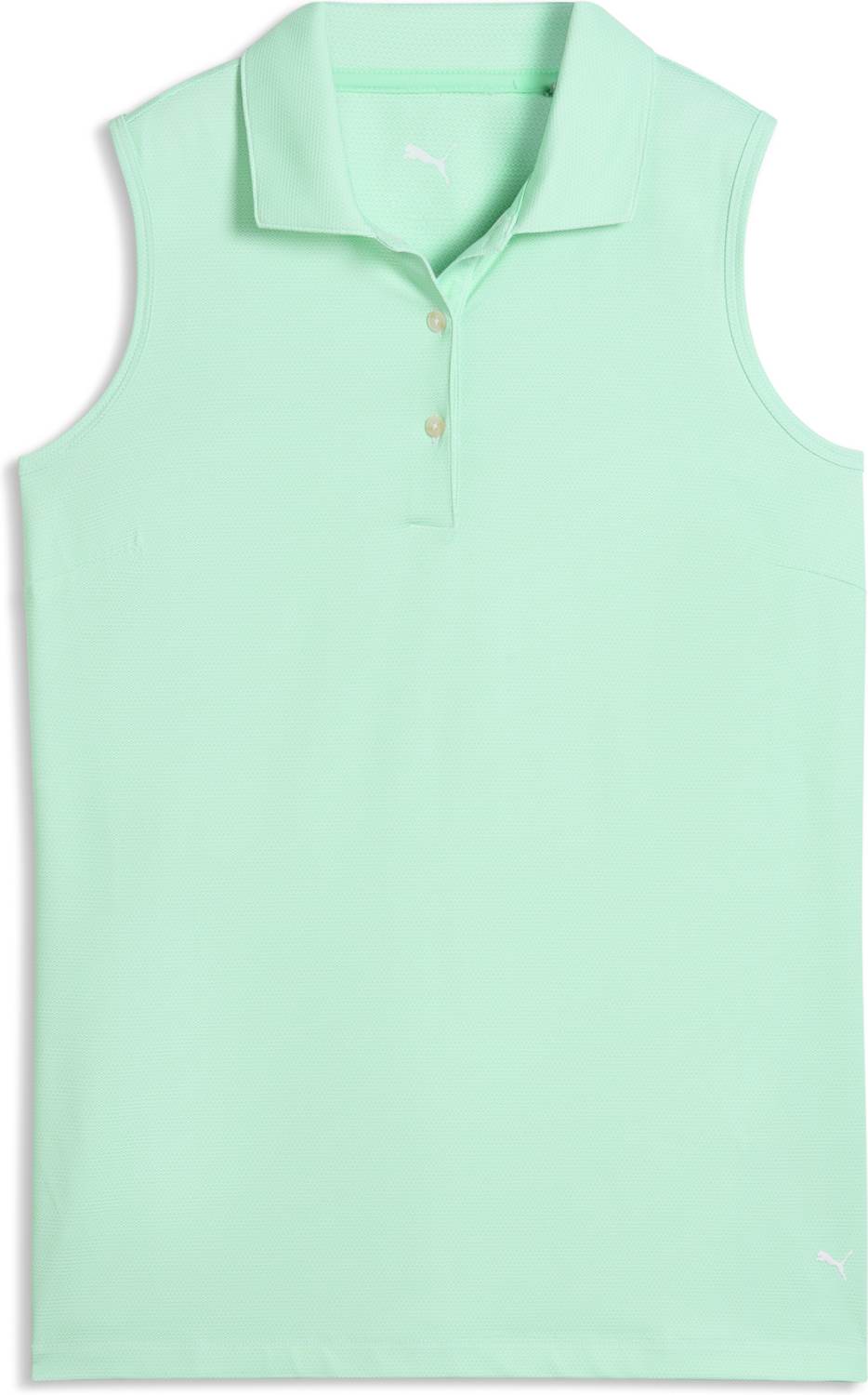 Birdseye Sl Dame Poloshirt Uden ærmer White Glow Mint Jelly Str. L fra Puma