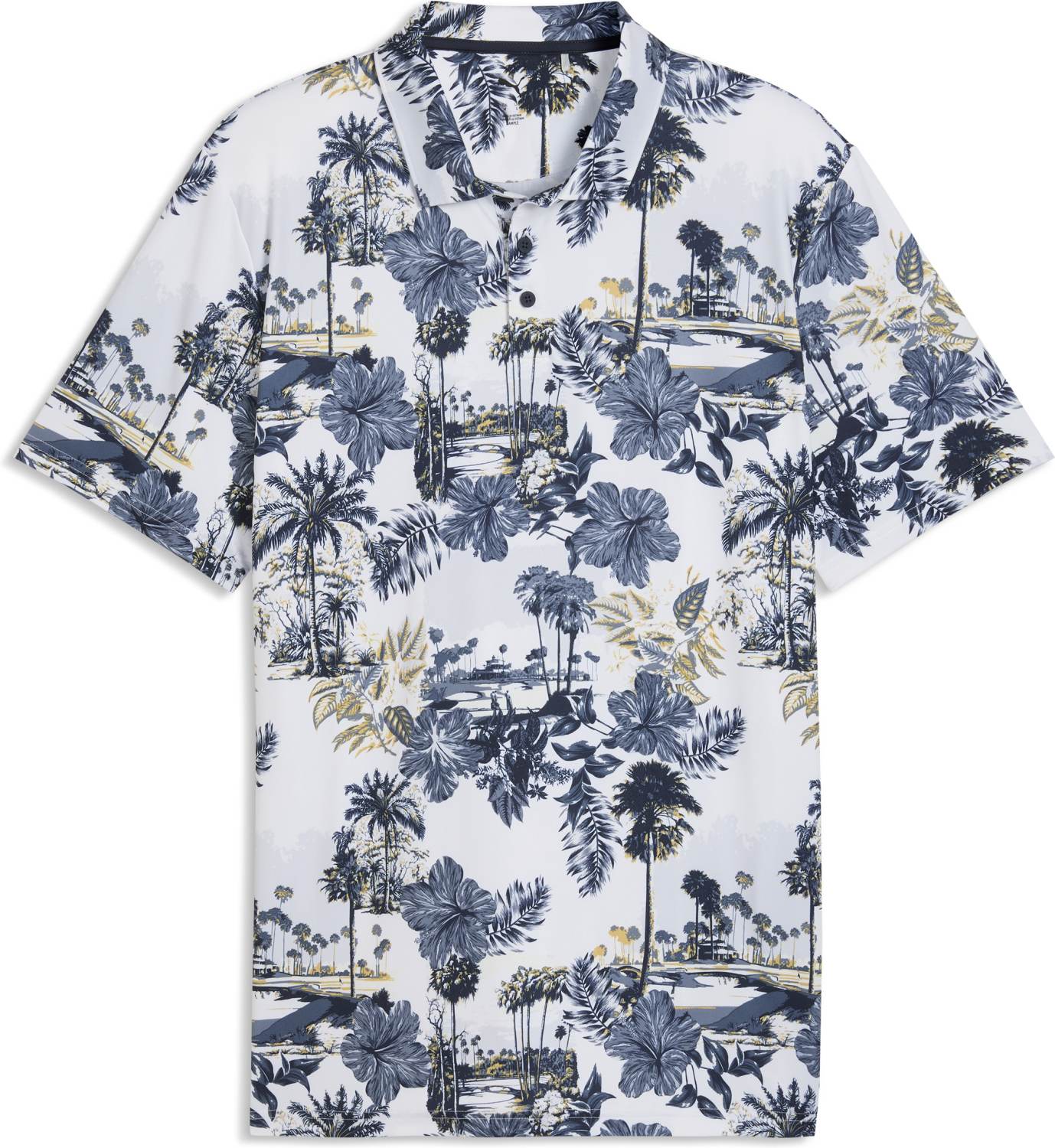 Cloudspun Palm Bn Herre Poloshirt White Glow Deep Navy Str. Xx fra Puma