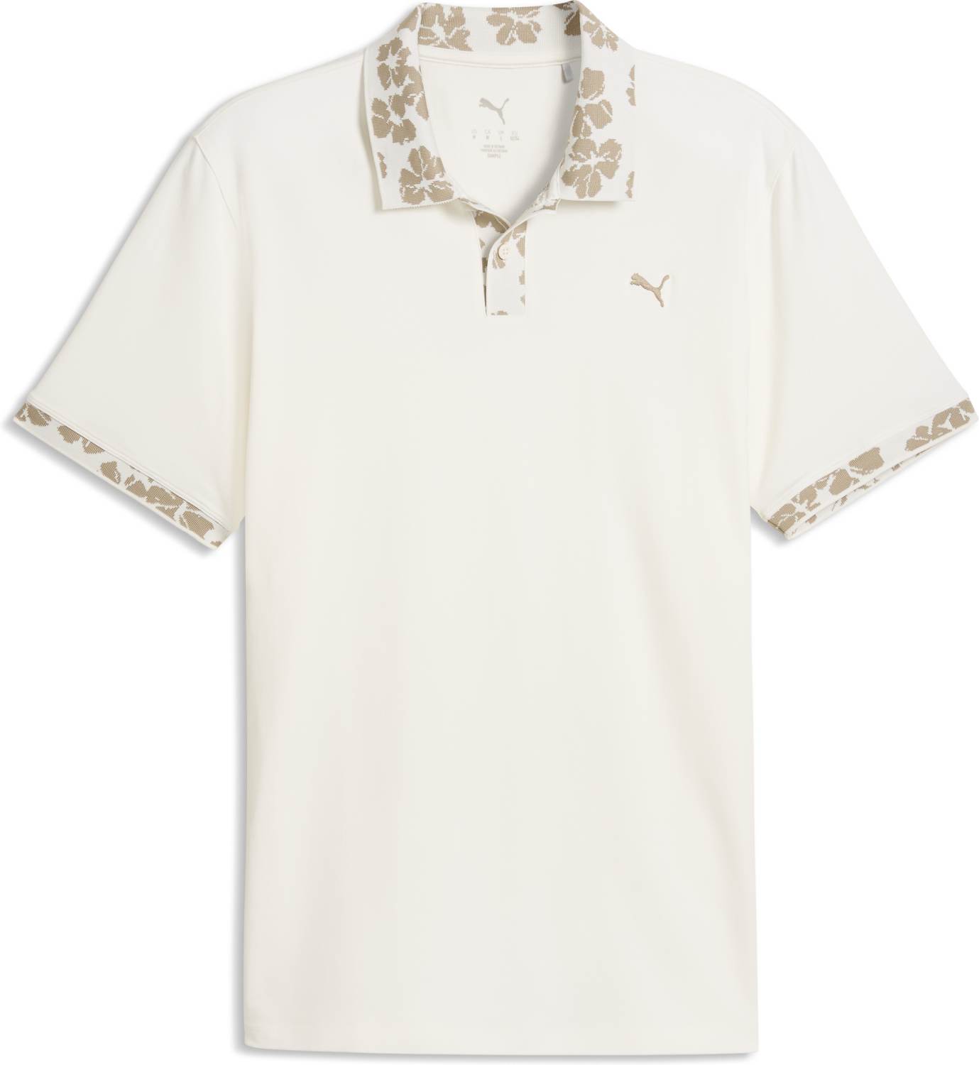 Modalon Floral Rib Lc Herre Poloshirt Warm White Ice Coffee Str. Xx fra Puma