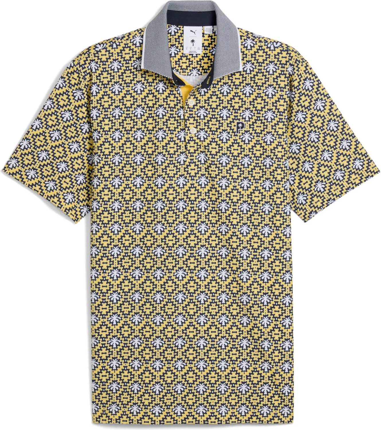 Ptc Tile Herre Poloshirt Red Fire Sunny Yellow Str. M fra Puma