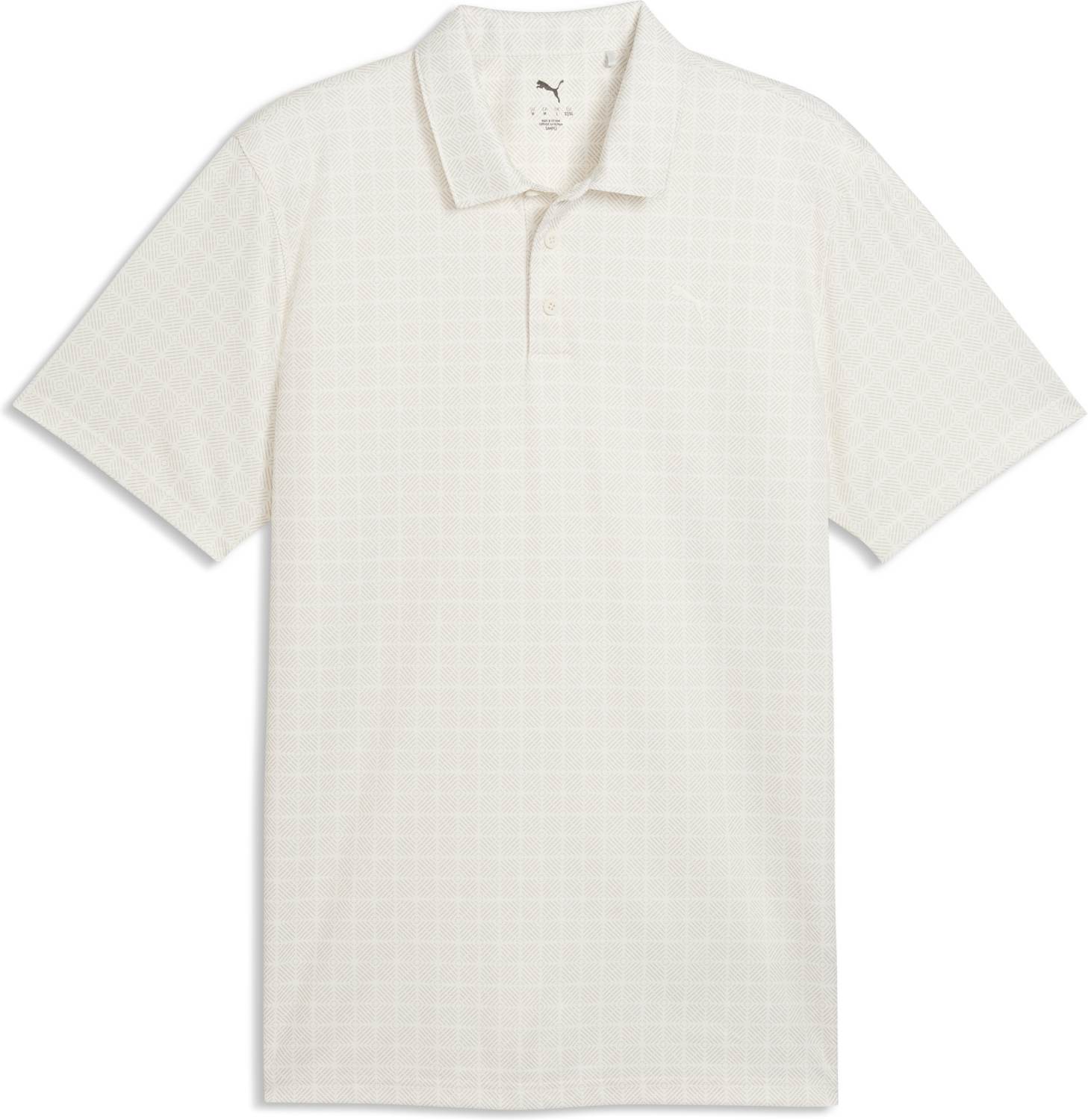 Pure 2.0 Geo Diamond Herre Poloshirt Warm White Ice Coffee Str. Xx fra Puma